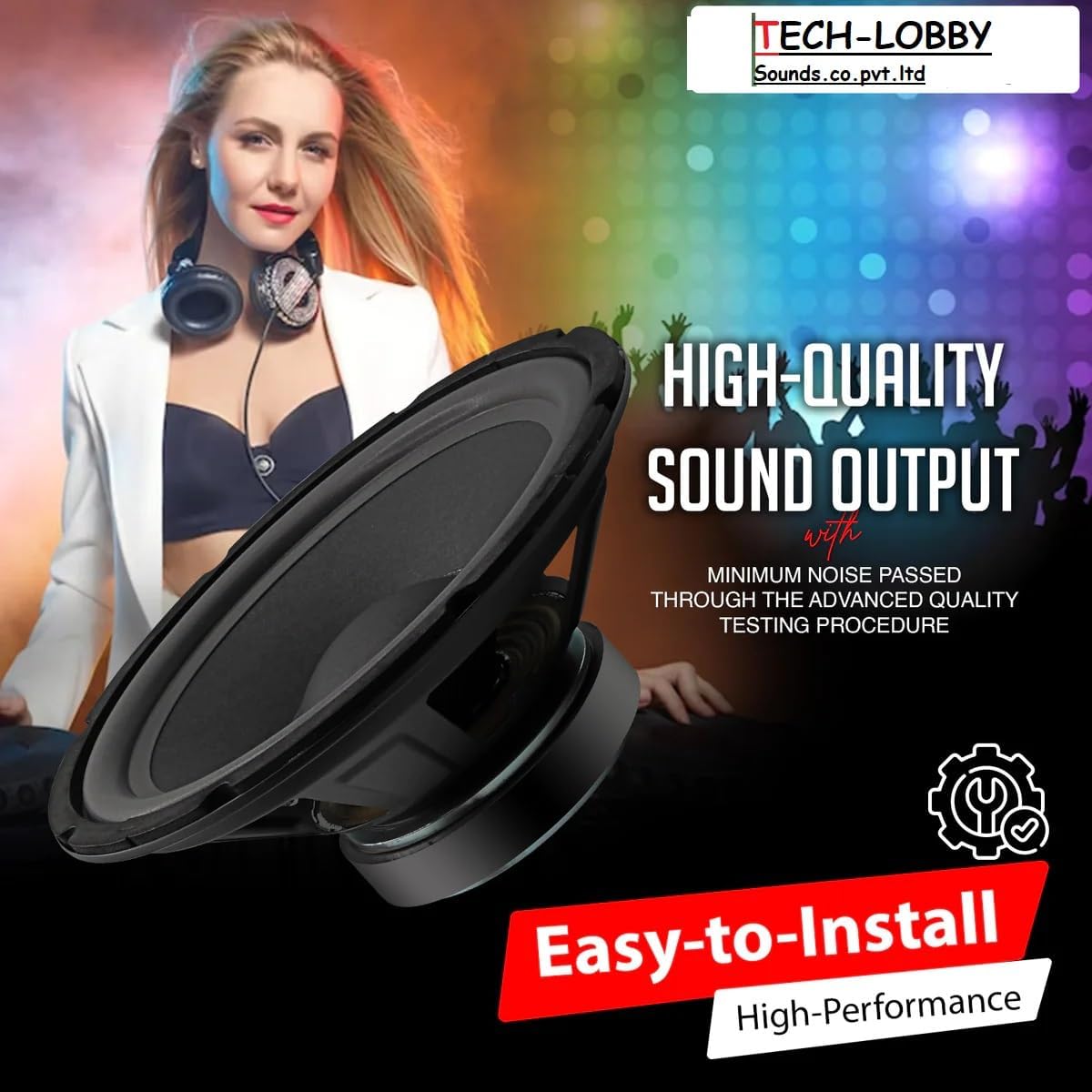TradeZ 10 inch Big Magnet 23 Speaker Subwoffer for Car,Home Universal (23 oz Magnet 1.25" VC, 8 Ohm)