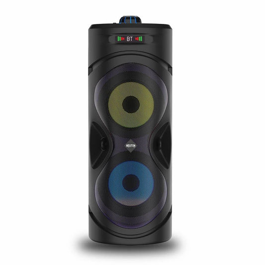 Tech-Unique NEUTONE CAXER 30 W Karaoke Bluetooth Party Speaker with 3M Wired Microphone, Dual Drivers, RGB Lights, USB/SD Card Playback, Auto TWS Function & Remote