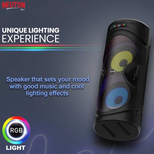 Tech-Unique NEUTONE CAXER 30 W Karaoke Bluetooth Party Speaker with 3M Wired Microphone, Dual Drivers, RGB Lights, USB/SD Card Playback, Auto TWS Function & Remote