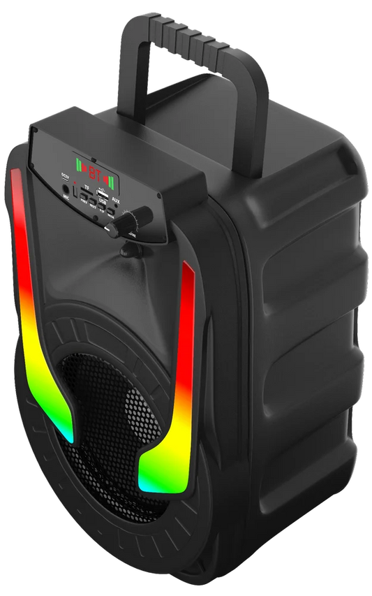Tech-lobby NEUTONE DADDY 40W (6" Woofer) Portable Multimedia Bluetooth Speaker with Wireless Mic for Karaoke, LED Display with Bluetooth, FM, USB, Micro SD Card, AUX Connectivity