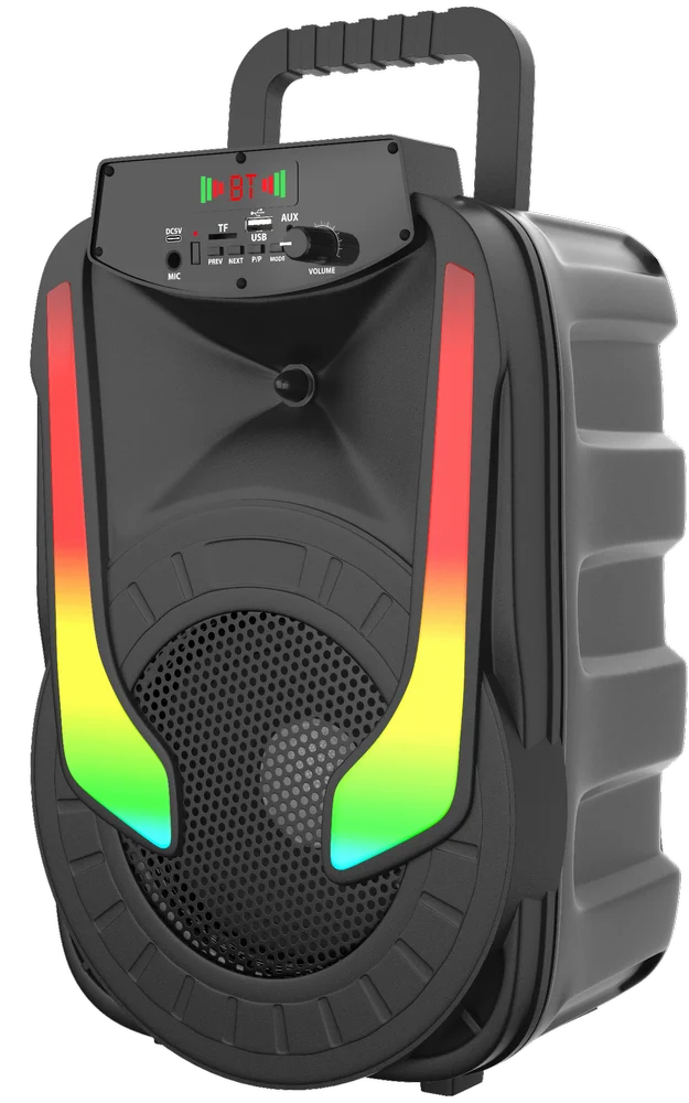 Tech-lobby NEUTONE DADDY 40W (6" Woofer) Portable Multimedia Bluetooth Speaker with Wireless Mic for Karaoke, LED Display with Bluetooth, FM, USB, Micro SD Card, AUX Connectivity